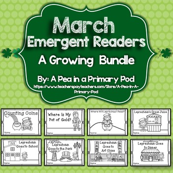 Preview of March Emergent Readers and Response Activities