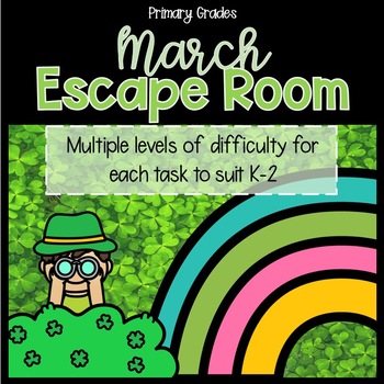 Preview of March Escape Room Challenge | March | St. Patrick's Day