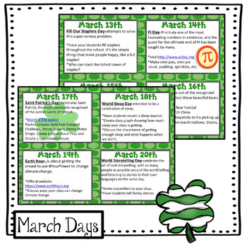 March Everyday is a Holiday! by Lisa Taylor Teaching the Stars | TpT
