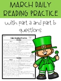 March FSA PARCC Style Daily Reading Practice