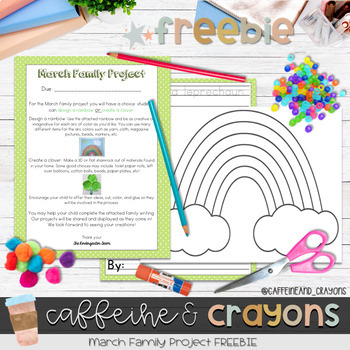 Preview of March Family Project: Rainbow & Shamrock - FREEBIE