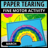 Easy Spring March Fine Motor Skills Crafts  March Tearing 
