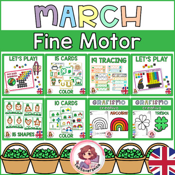 Preview of March Fine Motor. St. Patrick's Activities.