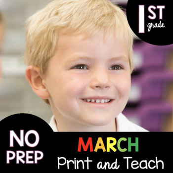 Preview of March First Grade Independent Work Packet - Math and Reading St. Patrick's Day