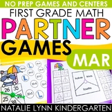 March First Grade Math Partner Games Spring 1st Grade Math