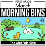 March First Grade Morning Tubs / Bins (Morning Work)