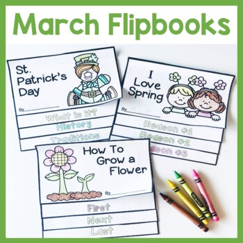 Preview of March Flip Books | St. Patrick's Day Craft March Craftivity