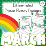March Fluency Passages & Differentiated Phonics Passages f