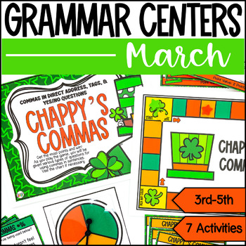 Preview of March Grammar Games and Activities - 3rd-4th Grade