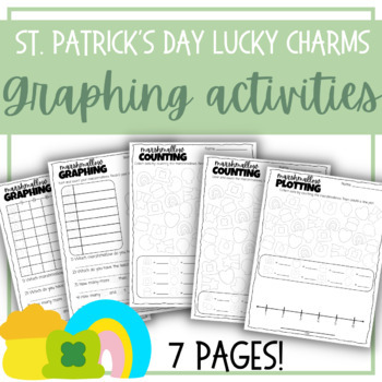 Preview of March Graphing Activities | St. Patrick's Day/Lucky Charms Math Practice | Data