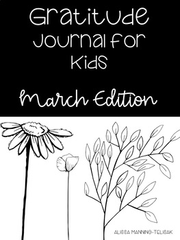 Preview of March Gratitude Journal for Kids