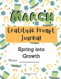 March Gratitude Prompt Journal