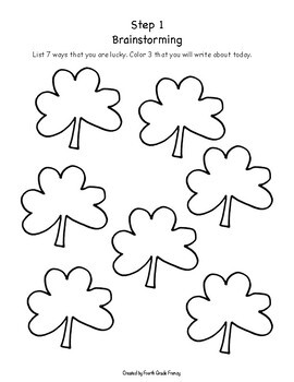 St. Patrick's Day Guided Writing and Craftivity by Fourth Grade Frenzy