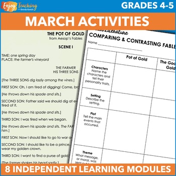Preview of March Independent Work Packet - St. Patrick's Day Fast Finishers, Sub Plans