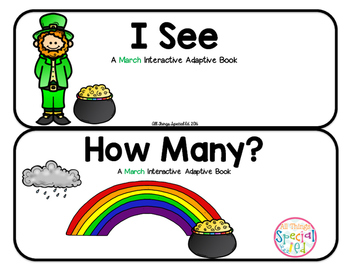 Preview of March Interactive Adaptive books - set of 2 ("I See and "How Many?)