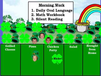 Preview of March Interactive Attendance and Lunch Count Flipchart