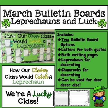 Preview of March Bulletin Boards (TWO in one product) Interactive