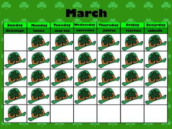 Preview of March Interactive Calendar
