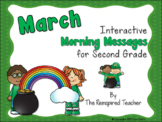 March Interactive Morning Messages for 2nd Grade