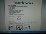 March Interactive Newsletter with Boardmaker symbols for n