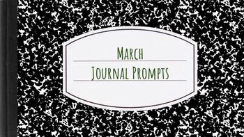 Preview of March Journal Prompts