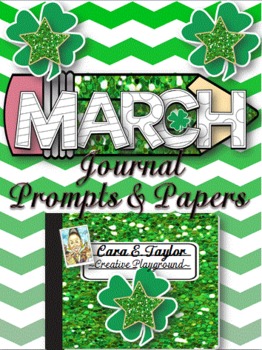 March Journal Prompts and Papers by Cara's Creative Playground | TpT