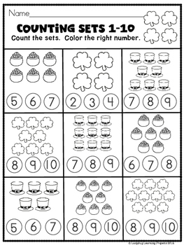 march kindergarten math review for numbers 1 20 by ladybug learning projects