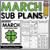 March Kindergarten Sub Plans Emergency Sub Plans for Kindergarten