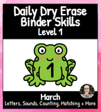 March LEVEL 1 - Dry Erase Binder - Special Education, Morn