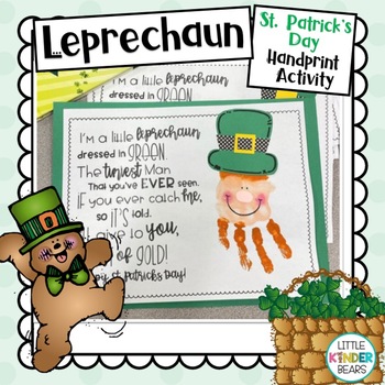 Preview of March | Leprechaun | Handprint Keepsake