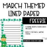 March Lined Paper FREEBIE