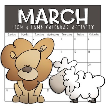 Lion And Lamb Calendar Worksheets Teaching Resources Tpt