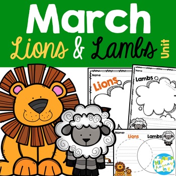 Preview of March Lion and Lamb Writing - Similes, Comparisons, Attributes