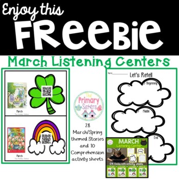 Preview of March QR code Listening Center Freebie