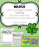 March Listening Center Response Pages QR Codes to read-alo