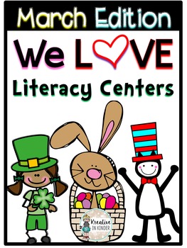 Preview of March Literacy Centers for Kindergarten