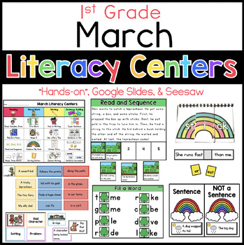 Preview of March Literacy Centers 1st Grade