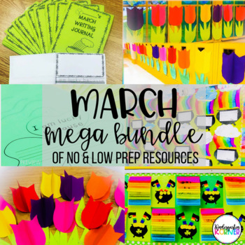 Preview of March MEGA Bundle - Math, Writing Journals, Read Across America, Spring