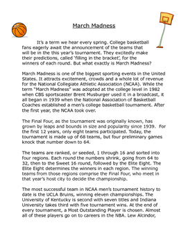 March Madness by Lessons From The Classroom | Teachers Pay Teachers