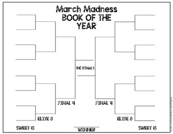 March Madness BOOK OF THE YEAR BRACKET by MySecondGradeSquad TpT