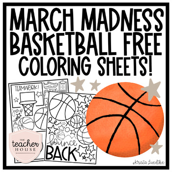 Preview of March Madness Basketball Coloring Sheets