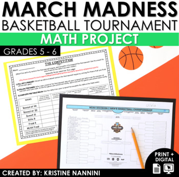 Preview of March Madness Basketball Tournament Math Project