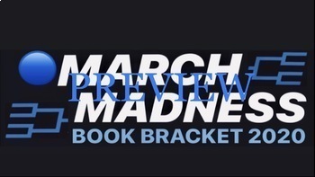 Preview of March Madness Book Bracket Template (Editable)