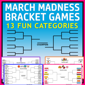 Preview of March Madness Bracket Games | Brain Break Games | Class Favorites