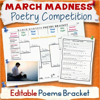 Preview of March Madness Poetry Reading Challenge - Poet vs Poet Bracket Competition 