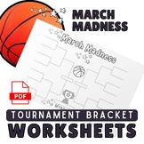 March Madness Bracket Template | Tournament Bracket Worksheets