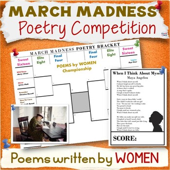 Preview of March Madness Reading Challenge Women Poets - Women's Month Poetry Competition