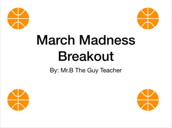 Preview of Basketball Breakout (Fraction/ Decimal)- digital escape room