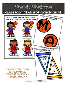 Preview of March Madness Classroom Transformation Decor