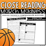 March Madness Close Reading Passage & Comprehension | UPPE